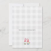 Carte Gnomes de Noël dans l'amour aquarelle Monogramme (Dos)