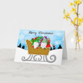 Carte Gnomes de Noël | De notre gnome au vôtre (Fleur jaune)