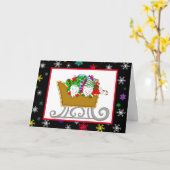 Carte Gnomes de Noël | Joyeux Noël à votre famille (Fleur jaune)