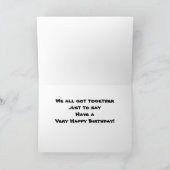 CARTE GNOMES DIT **HEUREUX ANNIVERSAIRE** GROUPE (Intérieur)