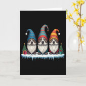 Carte Gnomes drôles de Pitbull Noël Gnome Femmes Hommes (Fleur jaune)
