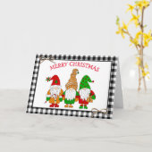 Carte Gnomes Fantaisistes de Noël Joyeux Noël (Fleur jaune)