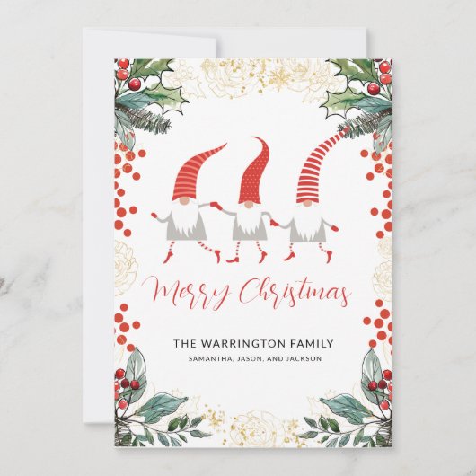 Carte Gnomes Joyeux Noël (Devant)