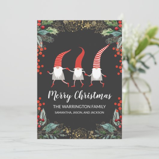 Carte Gnomes Joyeux Noël (Debout devant)