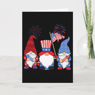 Carte Gnomes léopard du 4 juillet Feu d'artifice États-U