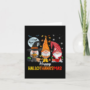 Carte Gnomes Lover Halloween Joyeux Noël Joyeux Happy Ha