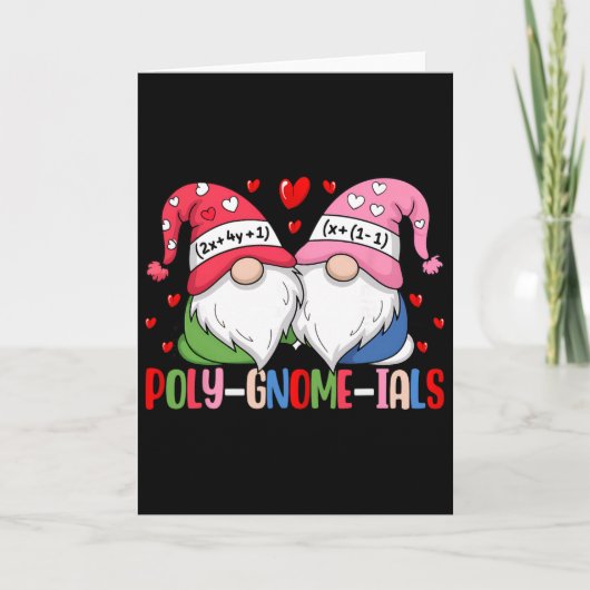 Carte Gnomes Math Pun Teacher Algebra Calculus Valentine (Devant)