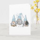 Carte Gnomes Nordiques d'Hiver (Fleur jaune)