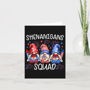 Carte Gnomes Patriotes 4 Juillet Drôles de Shenanigans S