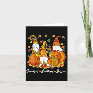 Carte Gnomes Rétro Couple Avec Épice Citrouille Chute Y
