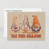 Carte Gnomes Thanksgiving Holiday (Devant / Derrière)