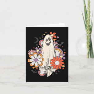 Carte Gnoovy Vintage rétro Halloween Couleurs Fleur Fant