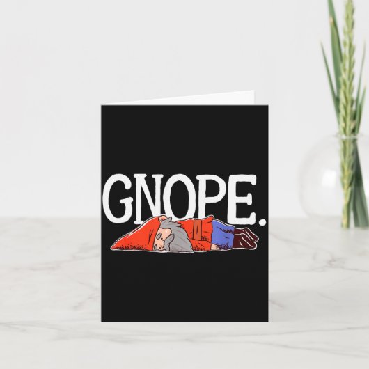 Carte Gnope Gnome Dwarf Funny Garden Elf Christmas (Devant)
