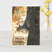 Carte Go Crazy Funny Squirrél Birthday Card (Fleur jaune)