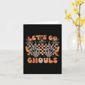 Carte Go Ghouls Halloween Skeleton Costume Retro G (Fleur jaune)