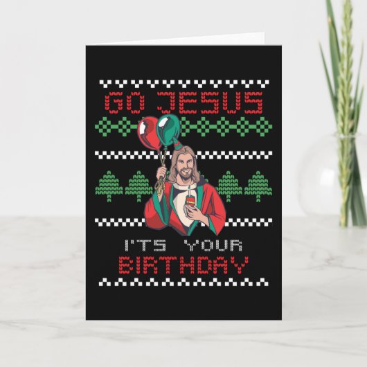 Carte Go Jesus It's Your Birthday (Devant)