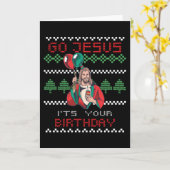 Carte Go Jesus It's Your Birthday (Fleur jaune)