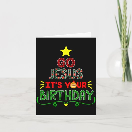 Carte Go Jesus Its Your Birthday Christian Christmas Xma (Devant)