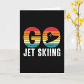 Carte Go Jet Ski Jet Ski Jet Ski Jet Ski Rider Retro Jet (Fleur jaune)