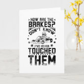 Carte Go Kart Jamais Toucher Les Freins (Fleur jaune)