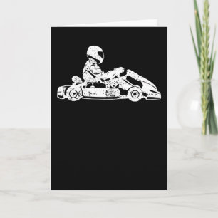 Carte Go-kart Kart Racing Driver Karting Retro Cadeau