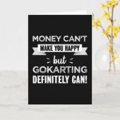 Carte Go karting vous rend heureux cadeau drôle (Fleur jaune)