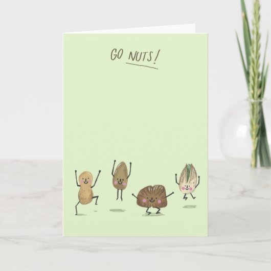 Carte Go Nuts! Greetings Card (Devant)