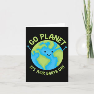 Carte Go Planet Son Anniversaire Mignonne Jour des terre