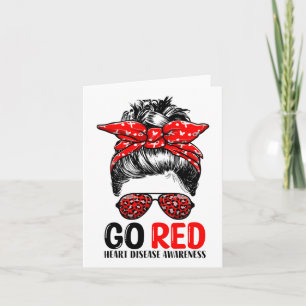Carte Go Red Messy Bun Femmes En Février - Maladie cardi