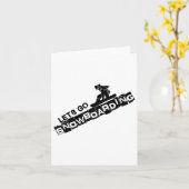 Carte Go Snowboard Snowboard Snowboard Cadeau (Fleur jaune)