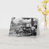 Carte Goat Wagon Peddler, Cuba : 1920 (Fleur jaune)