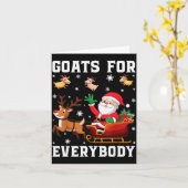 Carte Goats For Everybody Santa Sleigh Funny Christmas G (Fleur jaune)