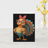 Carte Gobble Turkey Day Happy Thanksgiving For Toddlers (Fleur jaune)