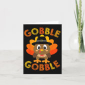 Carte Gobble Turquie Petits garçons Filles Enfants Thank (Devant)