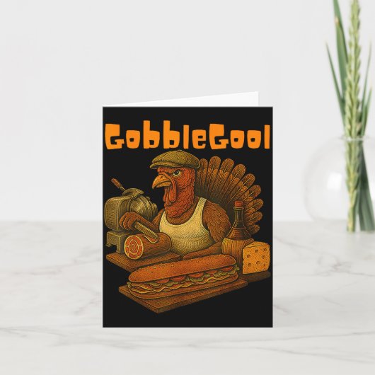 Carte Gobbol Turkey Day Thanksgiving Funny Gobble Thankf (Devant)