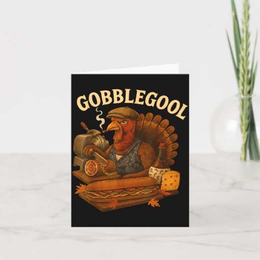 Carte Gobbol Turkey Thanksgiving (Devant)