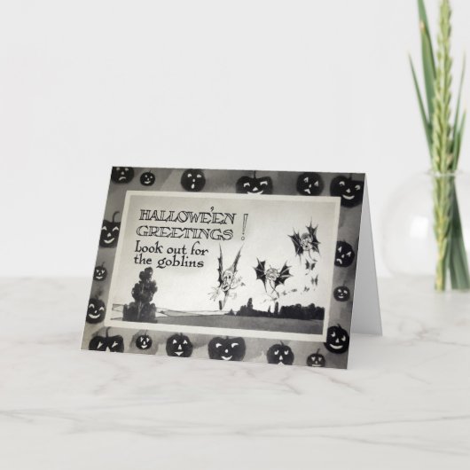Carte Goblins Halloween vintage (Devant)