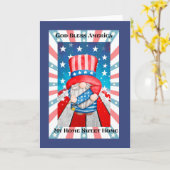 Carte God Bless America Home Sweet Home (Fleur jaune)
