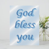 Carte God bless you (Debout devant)