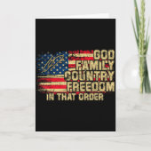 Carte God Family Country Dom In That Order For Suprters (Devant)