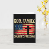 Carte God Family Country Dom Usa Flag Cross (Fleur jaune)