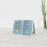 Carte God father birthday card<br><div class="desc">A lovely watercolour bird birthday card for God Father. Great for a bird or wildlife lover</div>