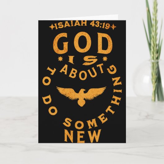 Carte God Is About To Do Soing New Isaiah 4319 (Devant)
