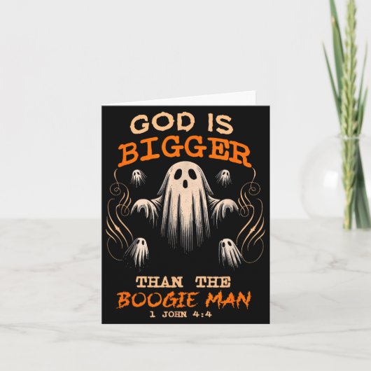 Carte God Is Bigger Soky Season Christian Funny Hallowee (Devant)