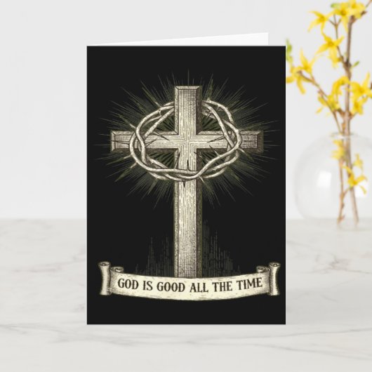 Carte God Is Good All The Time (Fleur jaune)