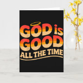 Carte God Is Good All The Time Christian (Fleur jaune)