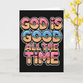 Carte God Is Good All The Time Christian Ice Cream Drip (Fleur jaune)
