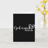 Carte God Is Good All The Time Cross And Heart Christian (Fleur jaune)