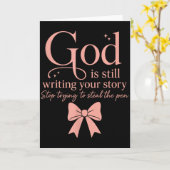 Carte God Is Still Writing Your Story Stop Trying To Ste (Fleur jaune)