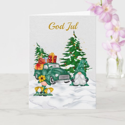 Carte God Jul (Orchidée)